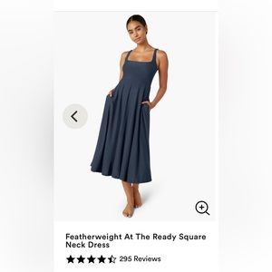 Beyond yoga darkest night square neck dress